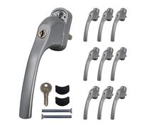 greenteQ Alpha TBT Locking Tilt & Turn Window Handle (x10) - Satin Chrome