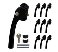 greenteQ Alpha Tilt & Turn Window Handle (10 Pack) - Black