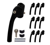Greenteq Alpha Tilt & Turn Window Handle (10 Pack) - Black