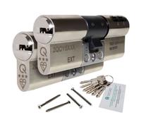 Greenteq Orion 3 Star Keyed-Alike Euro Cylinder Pair - 50/50 (100mm), Nickel