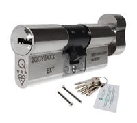 Greenteq Orion 3 Star Thumbturn Euro Cylinder - 40/55 (95mm), Nickel