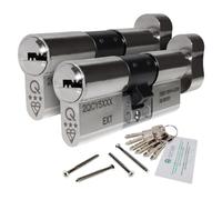 greenteQ Orion TS007 3-Star Keyed-Alike Thumbturn Euro Cylinders - 50/50 (100mm)