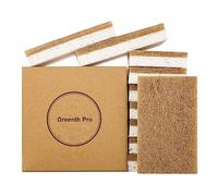 GREENTH PRO 10 Pack Nature Dish Sponge - Natural Kitchen Sponge - Coconut Fiber and Wood Cellulose Scrubber Sponge