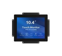 GreenTouch 10.4 inch 10 Points Front Waterproof Industrial Open Frame PCAP Touch Screen LCD Display Monitor 800x600 Black