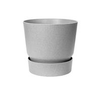 Greenville Concrete 20Cm Living Round Recycle Plastic Indoor Garden Balcony Window Container Holder Plant Flower Organizer Pot