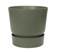Greenville Green 20Cm Living Round Decor Recycled Plastic Indoor Garden Balcony Window Container Holder Plant Flower Organizer Pot