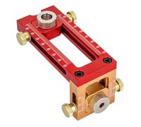 GreenWhim Dowel Jig Kit, Self-Centering Drilling Guide with Bushings | Self-Centering Design | 6/8/10/12mm Drill Bushings | Aluminum Body | Adjustable Wood Joinery Guide | Cabinet Furniture Tool