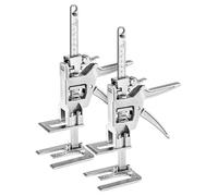 GreenWhim Full Metal Labor Saving Arm Jack 4 Pack, 200kg Load-Bearing Tile Height Adjuster, Dual-Speed Descent Cabinet Jack Tool, Stainless Steel Door Window Lifter for Furniture Installation