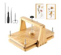 GreenWhim Large Wooden Embossing Tool Kit a Set for Creating Art with Dried Flowers/Plants Using Even Pressure Detachable Plant Specimens Pressing Board for Making Dried Flower and Plant Craft