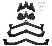 GreenWhim Lat Pulldown Bar Set V Bar Cable Attachments for Pulley Machine, Back and Arm Strength Training Handles for Home Gym Fitness Equipment (5 Pieces Bar Set)