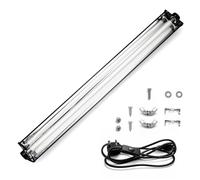 GreenWhim T5 UVB 24W Reptile Light Fixture Combo Kit 10.0 UVB Lighting Bulb & Hood 22inch UVA/UVB Desert Lamp for Reptiles, Terrarium Hood Bearded Dragon, Gecko, Tortoise, Lizard