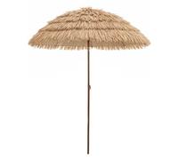 GreenWhim Tiki Thatched Patio Umbrella Tropical Garden Parasol with Tilt Function Straw Effect Outdoor Sun Shade for Patio Balcony Poolside Beach Decor (D: 215cm)