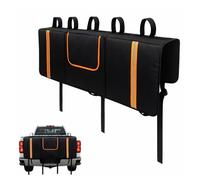 GreenWhim Truck Tailgate Bike Pad for Pickup, Tailgate Protection Cover with 5 Bike Carry Loops and Storage Pockets, Adjustable Straps, Fits Most Pickups, Black Orange