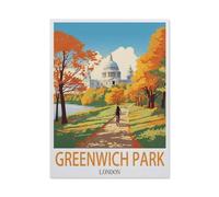 Greenwich Park London,Paint by Number DIY Oil Painting Paint by Numbers Kits for Adults Beginner Canvas Acrylic Arts Craft for Home Wall Decor Drawing(30x40cm) 11.8x15.7 inches-DD21