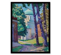 Greenwich Royal Observatory Astronomy Painting Framed Art Print Artery8 Multi W12 inch x H16 inch