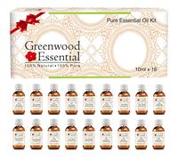 Greenwood Essential Essential Oil Kit 100% Natural Therapeutic Grade 10ml (0.33 oz) Each - Pack of 18