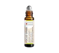 Greenwood Essential Focus Spark - Aromatherapy Essential Oil Blend of Grapefruit, Palmarosa, Fennel Seed, Frankincense, Geranium & Mandarin Essential Oils 10ml (Roll-On)