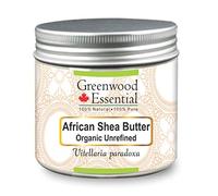 Greenwood Essential Organic African Shea Butter Unrefined (Vitellaria paradoxa) Natural Therapeutic Grade 100gm
