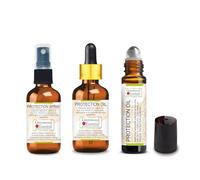 Greenwood Essential Protection Oil 5ml + Protection Oil Roll-on 10ml and Protection Spray 50ml - Essential Oil Blend to Ward Off Negative Energies & Evil Eye.