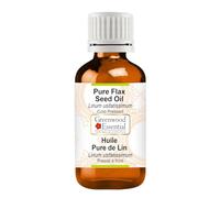 Greenwood Essential Pure Flax Seed Oil (Linum usitatissimum) Cold Pressed Natural Therapeutic Grade 10ml (0.33 oz)