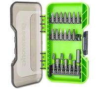 Greenworks 20-Piece Impact Rated Driving Set,Screwdriver Bit Set,Precision-Milled Bit,Modular Case,Magnetic Bit Holder