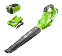 Greenworks 24252 G-Max 40V 150 Mph Variable Speed Cordless Blower, (2Ah) Battery And Charger Included
