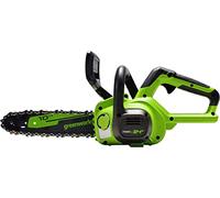 Greenworks 24V 10in Electric Cordless Chainsaw, 25cm Bar Length, 4.3m/s Chain Speed, Auto-Oiler, Battery Chainsaw with Kickback Protection Bare Tool Only