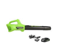 Greenworks 24V 145 km/h Cordless Axial Blower (2Ah Battery & 2A Charger) in Green | Size: 1 Pack Greenworks Green 1 Pack