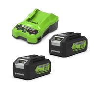 Greenworks 24V 2 x 4Ah Batteries & Universal Charger Kit