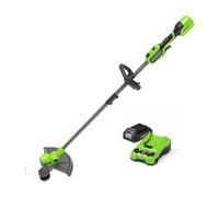 Greenworks 24V Cordless Lawnmower with Brushless Motor for Smaller Lawns up to 140m², 33cm Cutting Width, 30L Bag, Lawnmower with 24V 4Ah Battery & Charger, 3 Year Guarantee-MO24L411-01