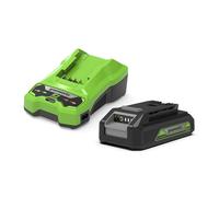 Greenworks 24V/48V Greenworks 24V 2Ah Lithium-ion Battery & 24V 60min Battery Charger kit