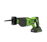 Greenworks 24V battery reciprocating saw GD24RS (Li-Ion 24V variable stroke rate control up to 2700 strokes/min for wood, plastic & metal with tool-free blade change without battery & charger)