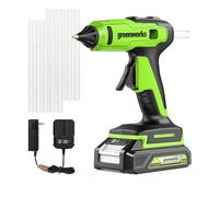 Greenworks 24V Cordless Glue Gun,2.0Ah Battery & Charger Included -1.5min Fast Heating,LED Light, Drip-Free Nozzle, 90 min Runtime, Auto Off for DIY, Arts, Crafts, Home Decoration