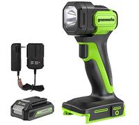 Greenworks 24V Cordless LED Flashlight Kit, 200lm Handheld Light, 2Ah Battery and Charger Included
