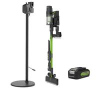 Greenworks 24V Stick Vacuum with 4.0Ah Battery and 5 Brush Accessories (incl. Stand and Super Charging Station)