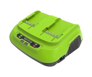 Greenworks 40 V 8 A charger battery - universal charger for garden and power tools, charges 2 Ah in 30 minutes, for 40 V batteries, 3 year warranty - G40X2UC8