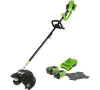 Greenworks 40 V Cordless Brushcutter Grass Strimmer, Adjustable Height, 40 Cm Cutting Width, Bump Feed 2 mm Nylon Line Or 25 Cm