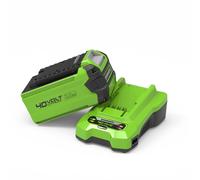 Greenworks 40V Battery & Universal Charger Kit - 2Ah Lithium-Ion Battery + 2A Charger. Compatible with All 40V Tools