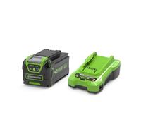 Greenworks 40V Battery & Universal Charger Kit Original 4 Ah Powerful Lithium-Ion Battery + 2A Charger Compatible with All Tools from The Greenworks 40V Garden & Power Tool Range GSK40B4