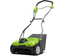 Greenworks 40V Dethatcher 35cm includes 2.5Ah Battery in Green Greenworks Green