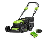 Greenworks 40V Greenworks 40V 46cm Lawnmower with 4Ah Battery & Charger