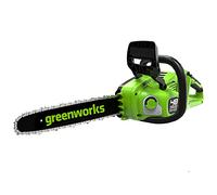 Greenworks 48V (24V x 2) Cordless Chainsaw with Brushless Motor, 35cm Bar Length, 20m/s Chain Speed, 3.7kg, Auto-Oiler, WITHOUT Two 24V Battery & Charger, 3 Year Guarantee- GD24X2CS36