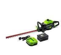 Greenworks 60 V Cordless Hedge Trimmer, 66 cm Laser Cut Blades, Brushless Motor, 180 Degree Rotating Handle, Includes 2Ah Battery and 2A Charger