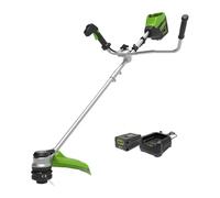Greenworks GD60BCB 60v Cordless Brushless Grass Trimmer with Bike Handle 1 x 4ah Li-ion Battery Charger