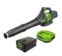 Greenworks - 60V 450CFM Cordless Leaf Blower, 2Ah Battery and Fast Charger