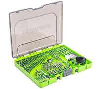 Greenworks 90 Piece Black Oxide Drilling and Driving Bit Set with Modular Case for Wood, Metal, Plastic, and Masonry,3X Longer Life,135° Split Point,Precision-Milled
