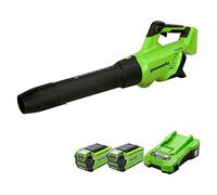 Greenworks GD40ABII 40v Cordless Axial Leaf Blower 1 x 2ah Li-ion Battery Charger