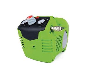 Greenworks G24AC Cordless Battery Compressor & Tyre Inflator, 8 Bar, 40L/min 240W WITHOUT 24V Battery & Fast Charger, 3 Year Guarantee