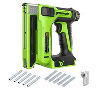 Greenworks G24CS10 Cordless Crown Stapler, 60pcs/min for U-Type 6-14mm or T-Type 15mm Staples, WITHOUT 24V Battery & Charger, 3 Year Guarantee