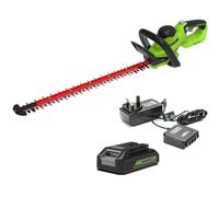 Greenworks G24HT56II 24v Cordless Hedge Trimmer 560mm 1 x 2ah Li-ion Charger